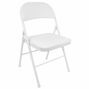 Складной стул BRABIX "Golf Plus CF-003 КОМФОРТ", белый каркас, кожзам белый, 532888 в Мурманске - предосмотр