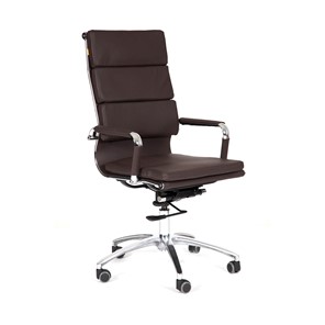 Офисное кресло CHAIRMAN 750 экокожа коричневая в Мурманске