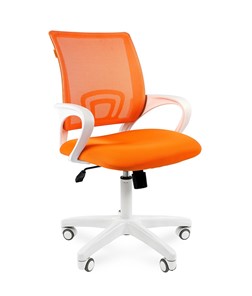 Офисное кресло CHAIRMAN 696 white, ткань, цвет оранжевый в Мурманске