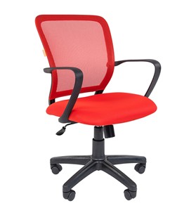 Офисное кресло CHAIRMAN 698 black TW-69, ткань, цвет красный в Мурманске