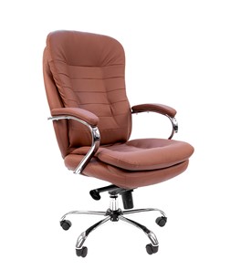 Кресло компьютерное CHAIRMAN 795 экокожа, цвет коричневый в Мурманске