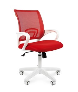 Кресло CHAIRMAN 696 white, ткань, цвет красный в Мурманске