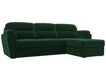 Угловой диван для гостиной Бостон, Зеленый (велюр) в Мурманске