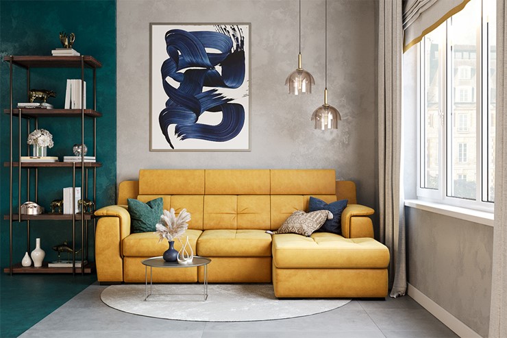 Угловой диван Бруклин с оттоманкой в Мурманске - изображение 7