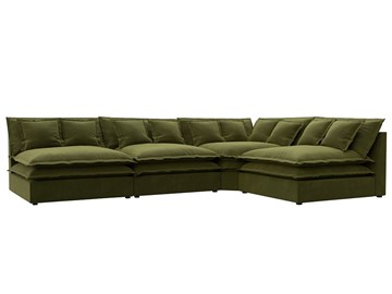 Угловой диван Лига-040, Зеленый (микровельвет) в Мурманске