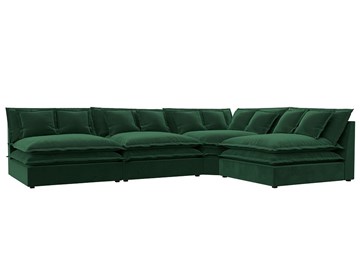 Угловой диван Лига-040, Зеленый (велюр) в Мурманске