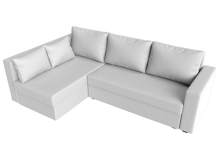 Угловой раскладной диван Мансберг, Белый (Экокожа) в Мурманске - изображение 6