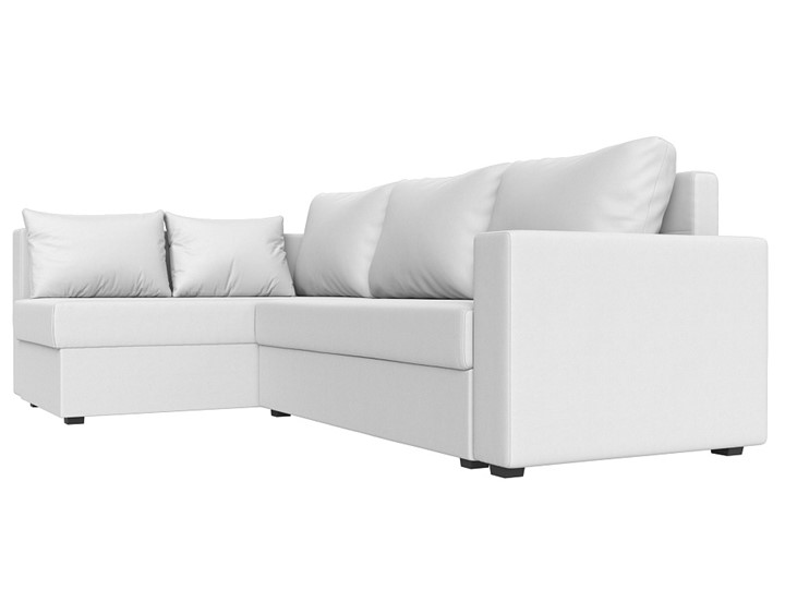 Угловой раскладной диван Мансберг, Белый (Экокожа) в Мурманске - изображение 7