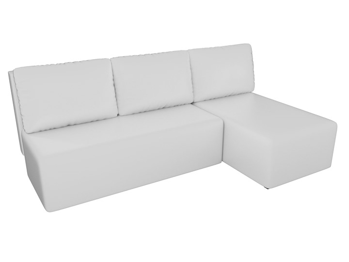 Угловой диван Поло, Белый (экокожа) в Мурманске - изображение 3