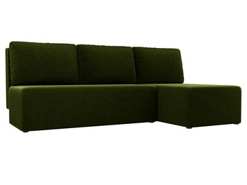 Угловой диван Поло, Зеленый (микровельвет) в Мурманске