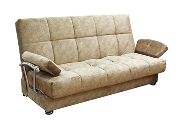 Прямой диван FLURE Home Милана 6 БД с хром. подлокотниками, Боннель в Мурманске