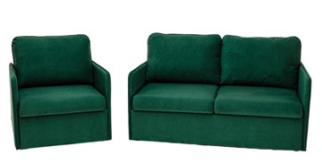 Комплект мебели Амира зеленый диван + кресло в Мурманске