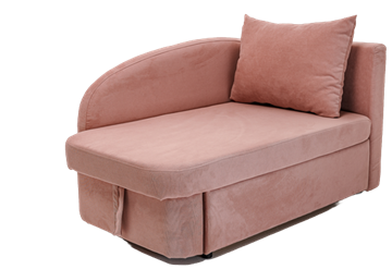 Мягкий диван правый Тедди розовый в Мурманске