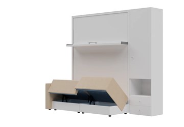 Диван Кровать-трансформер Smart (КД 1400+ШП), шкаф правый, левый подлокотник в Мурманске - предосмотр 1