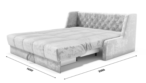 Диван прямой Аккордеон-Кровать 1,55 с каретной утяжкой, полоска (ППУ) в Мурманске - изображение 6