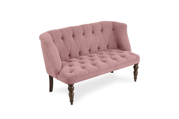 Прямой диван Бриджит розовый ножки коричневые в Мурманске