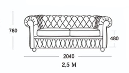 Прямой диван Честер 2,5М (седафлекс) в Мурманске - изображение 16