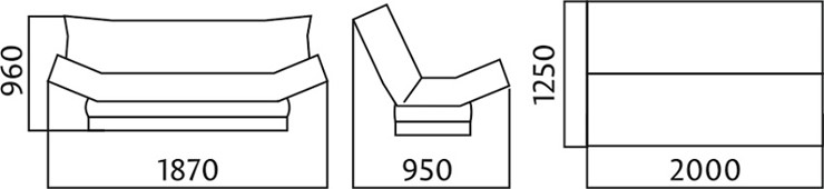 Прямой диван Клик-Кляк стёганый в Мурманске - изображение 3