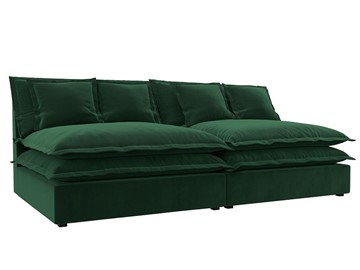 Прямой диван Лига-040, Зеленый (Велюр) в Мурманске