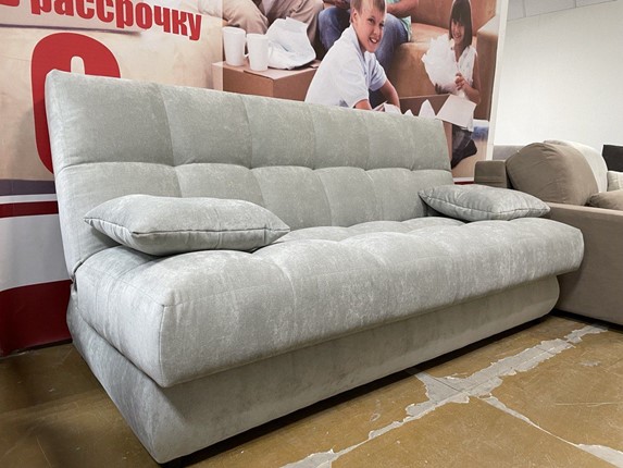 Прямой диван Лора Веста 2 ПРБЛ 2Energy Grey велюр в Мурманске - изображение