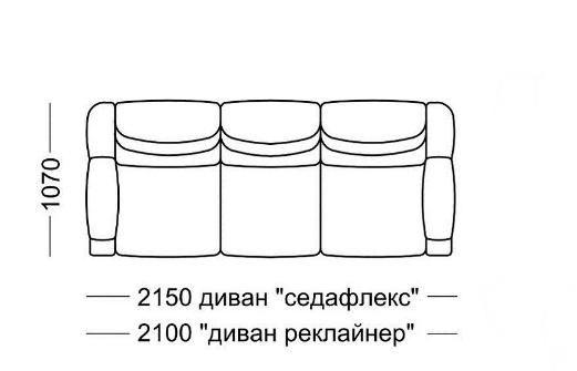 Прямой диван Мишель Элита 50 М, седафлекс в Мурманске - изображение 7