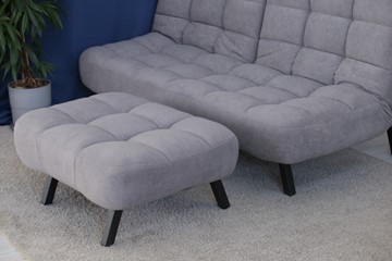 Комплект мебели Абри цвет серый диван + пуф опора металл в Мурманске