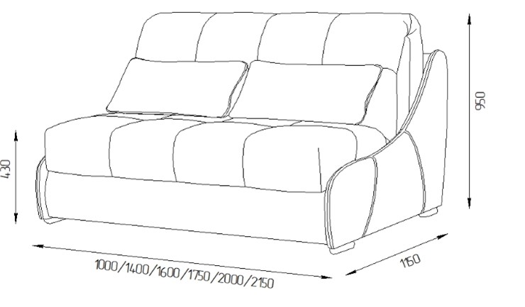 Прямой диван Токио 190 (НПБ) в Мурманске - изображение 2
