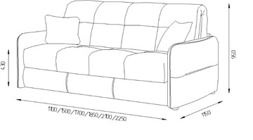 Прямой диван Токио 2 130 (ППУ) в Мурманске - предосмотр 7