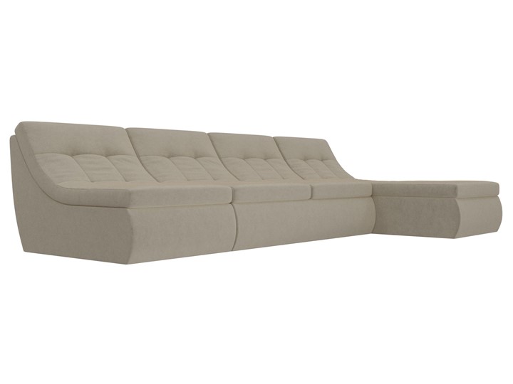 Модульный раскладной диван Холидей, Бежевый (микровельвет) в Мурманске - изображение 3