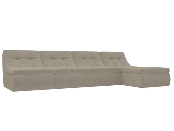 Модульный раскладной диван Холидей, Бежевый (микровельвет) в Мурманске - изображение