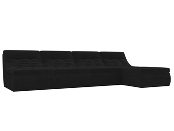 Модульный раскладной диван Холидей, Черный (велюр) в Мурманске