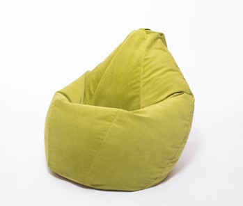 Кресло-мешок Груша малое, велюр однотон, травянное в Мурманске - предосмотр