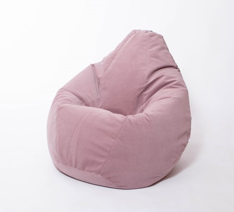 Кресло-мешок Груша большое, велюр однотон, пыльная роза в Мурманске - изображение