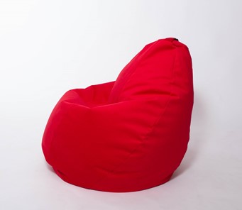 Кресло-мешок Груша большое, велюр однотон, красное в Мурманске - предосмотр 1