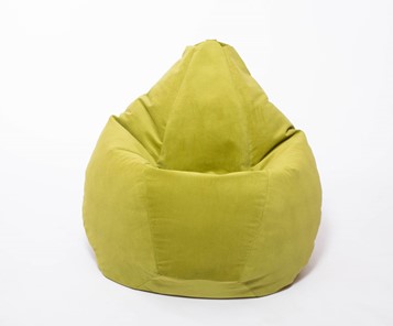 Кресло-мешок Груша малое, велюр однотон, травянное в Мурманске - предосмотр 1
