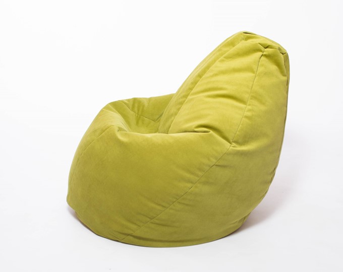 Кресло-мешок Груша малое, велюр однотон, травянное в Мурманске - изображение 2