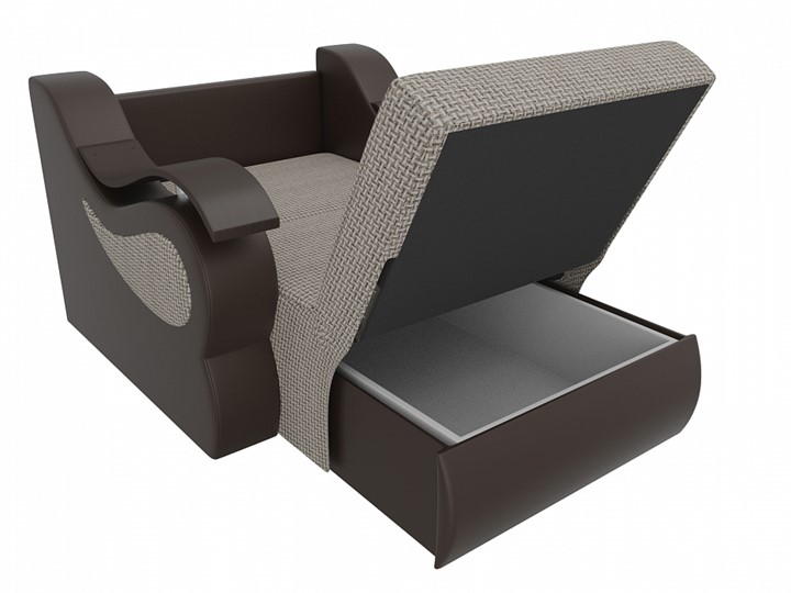 Кресло-кровать Меркурий (60), Корфу 02 (рогожка)/черный (экокожа) в Мурманске - изображение 2