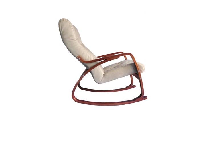 Кресло-качалка Гранд, замша крем в Мурманске - изображение 1