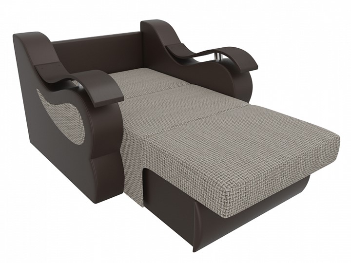 Кресло-кровать Меркурий (60), Корфу 02 (рогожка)/черный (экокожа) в Мурманске - изображение 1