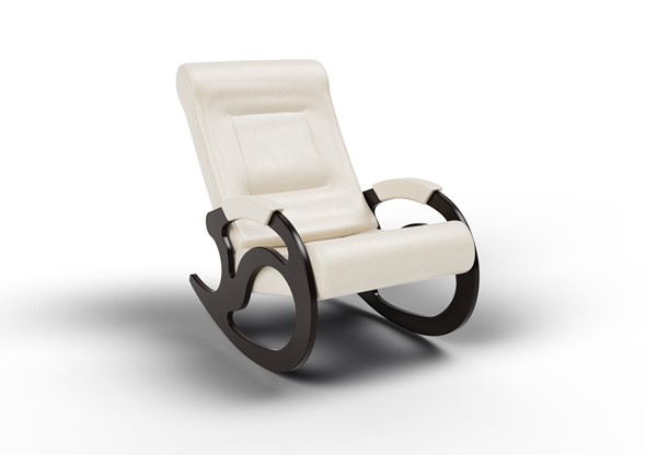 Кресло-качалка Вилла, экокожа крем 11-К-КР в Мурманске - изображение