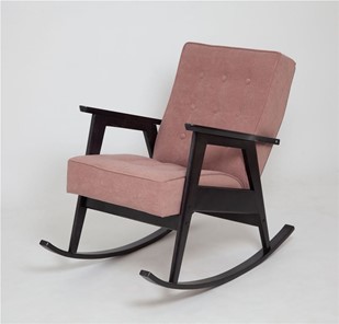 Кресло-качалка Ретро (венге / RS 12 - розовый) в Мурманске