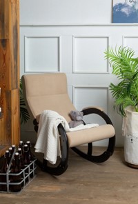 Кресло-качалка в гостиную Корсика, ткань Amigo Beige 34-Т-AB в Мурманске - предосмотр 8