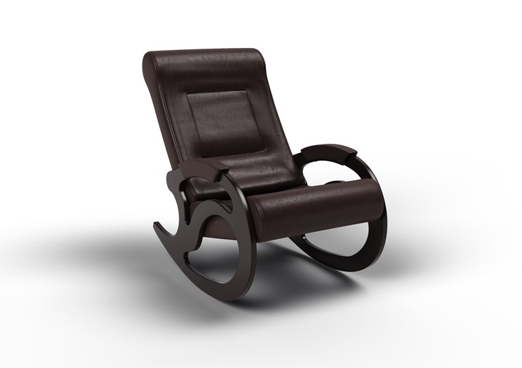 Кресло-качалка Вилла, экокожа крем 11-К-КР в Мурманске - изображение 1