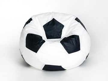 Кресло-мешок Мяч большой, бело-черный в Мурманске