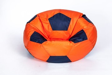 Кресло-мешок Мяч большой, оранжево-черный в Мурманске