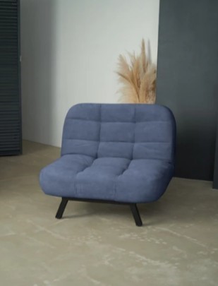 Мягкое кресло Абри опора металл (синий) в Мурманске - изображение 8