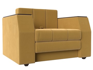 Кресло-кровать Атлантида, Желтый (Микровельвет) в Мурманске
