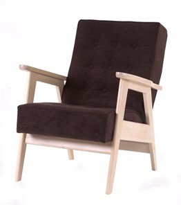 Кресло Ретро (беленый дуб / RS 32 - коричневый) в Мурманске