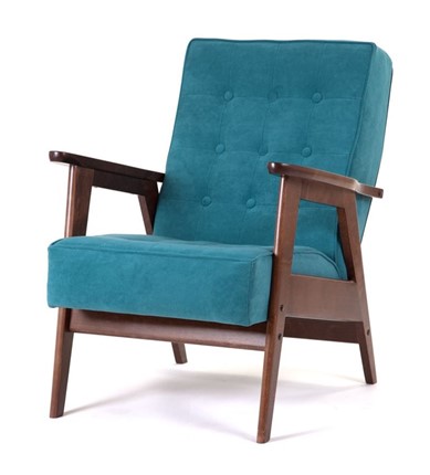 Кресло Ретро (темный тон / RS29 - бирюзовый) в Мурманске - изображение