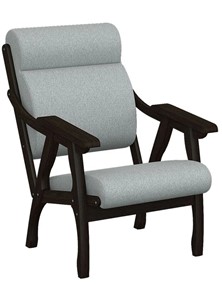 Кресло Вега 10 ткань серый, каркас венге в Мурманске